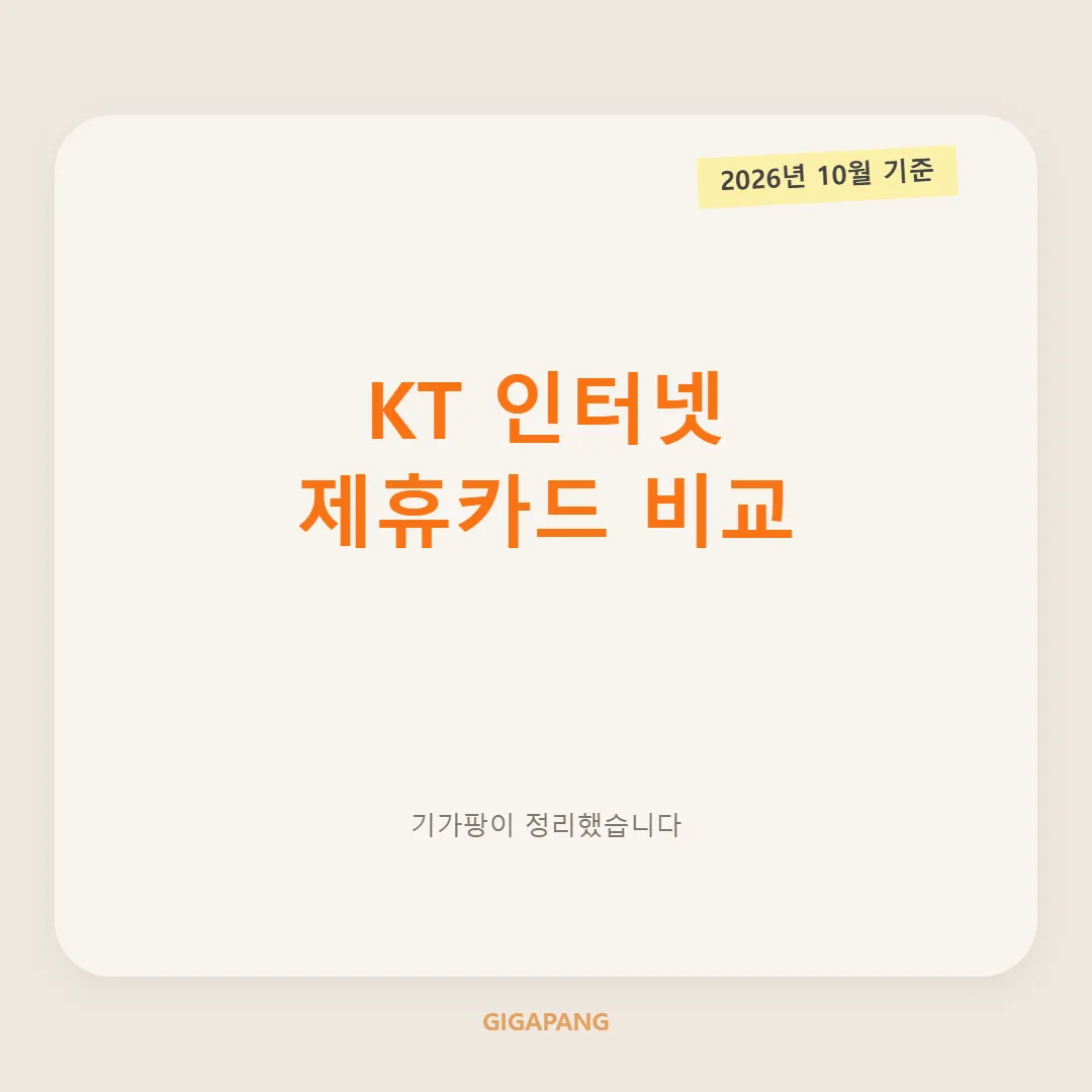 KT 인터넷 제휴카드 어떤 게 좋을까? 전월실적별 통신비 할인·연회비 비교 (2026년 10월 기준) 글 속 참고 이미지 1/3