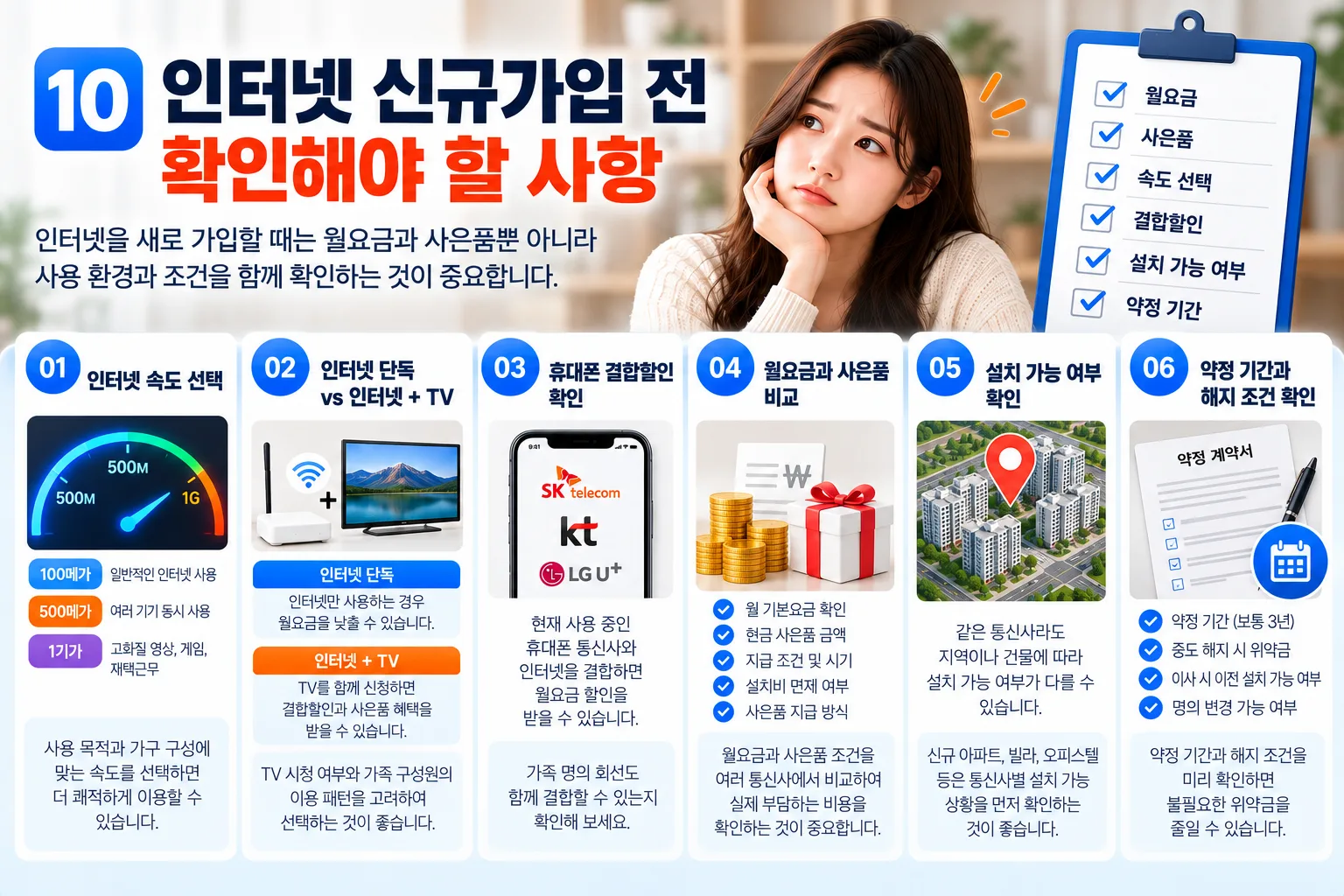 인터넷 신규가입 전 확인사항 10가지