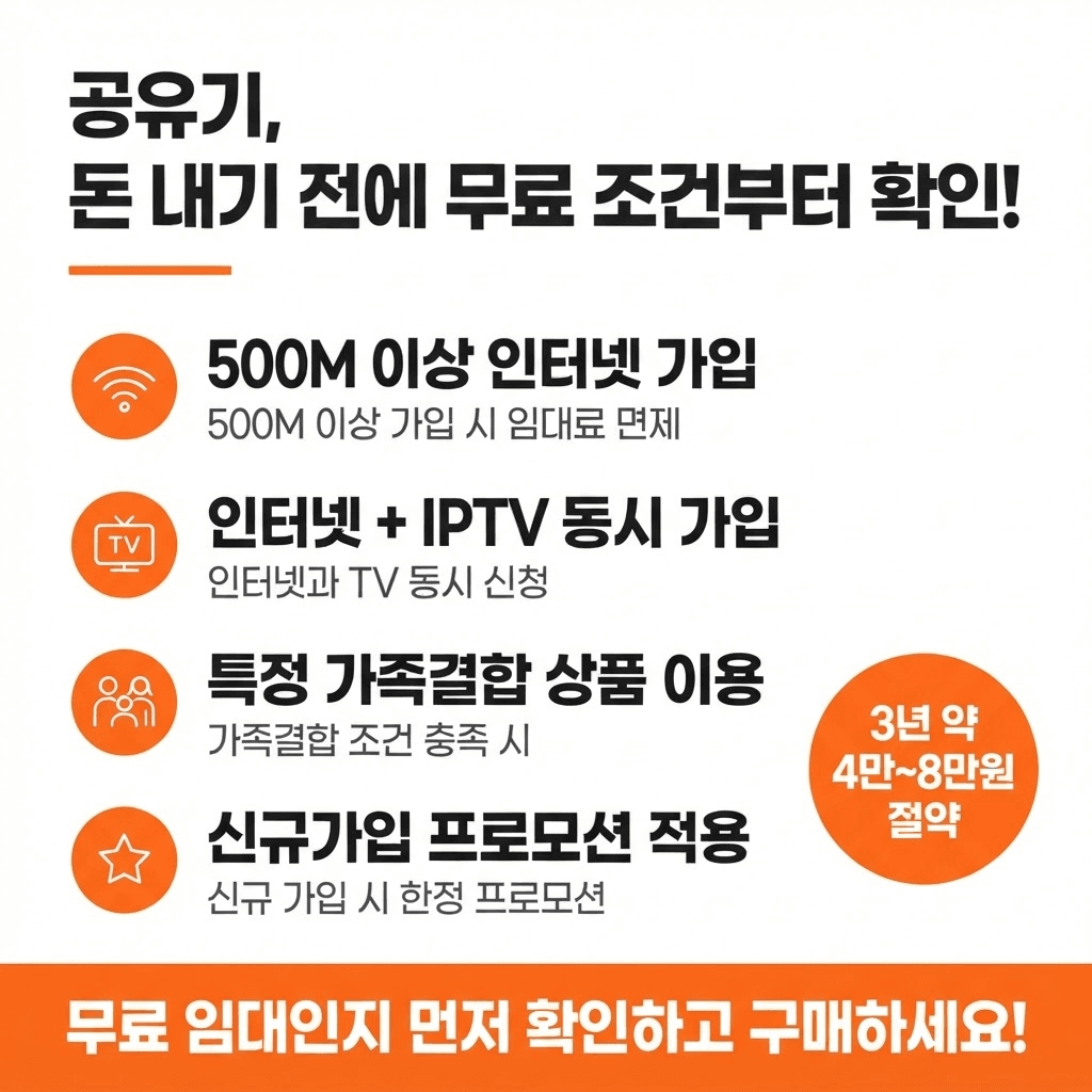 인터넷 공유기·셋톱박스 꼭 임대해야 할까? 임대료 아끼는 방법과 무료 조건 관련 이미지
