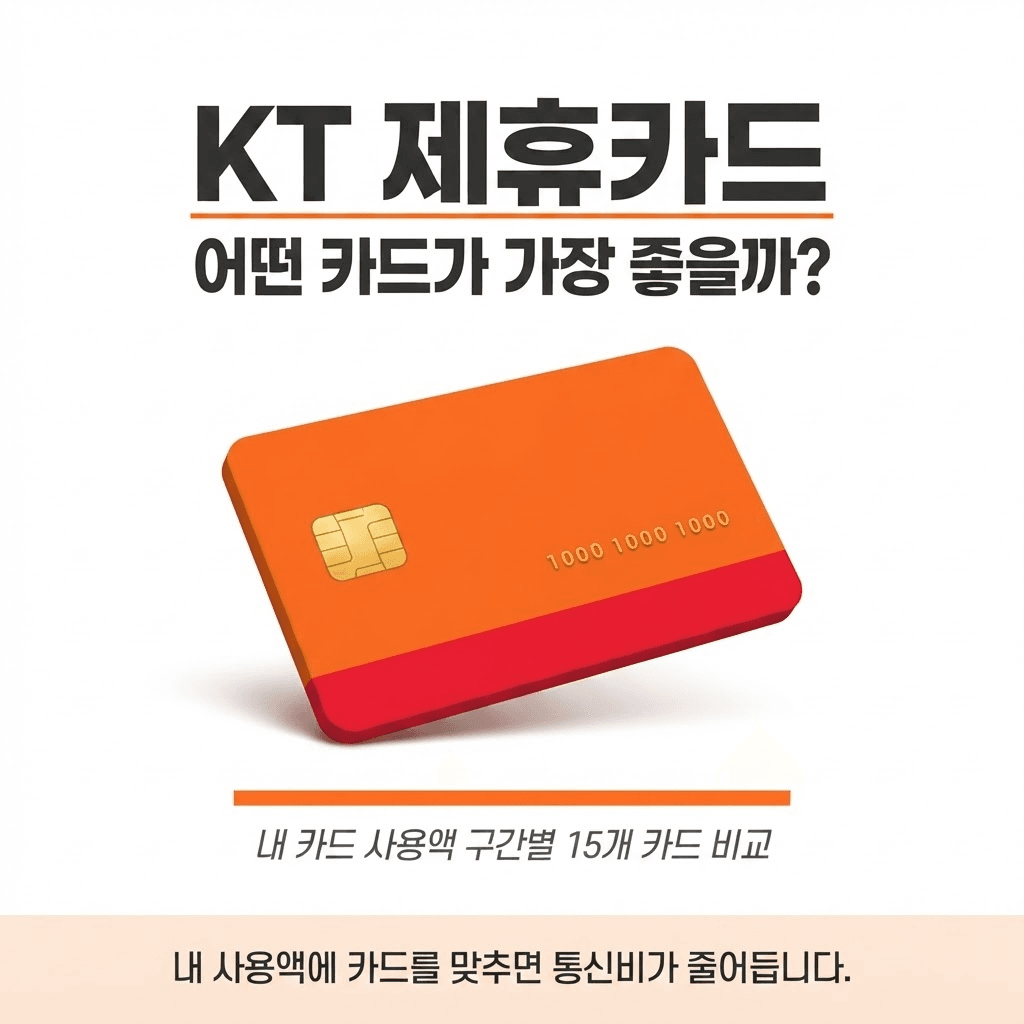 KT 인터넷 제휴카드 어떤 게 좋을까? 전월실적별 통신비 할인·연회비 비교 관련 이미지