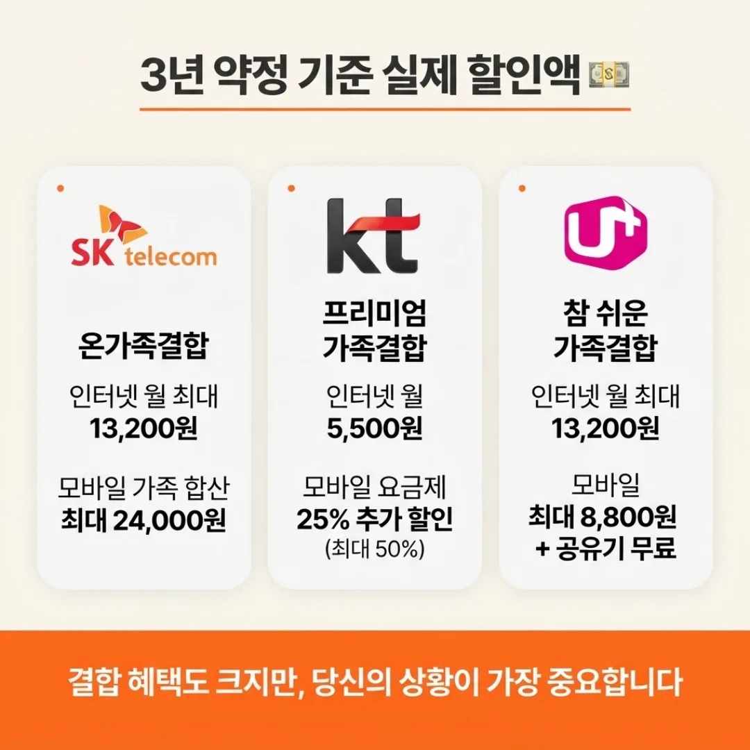 통신사별 결합 정보 가이드 글 속 참고 이미지 3/4