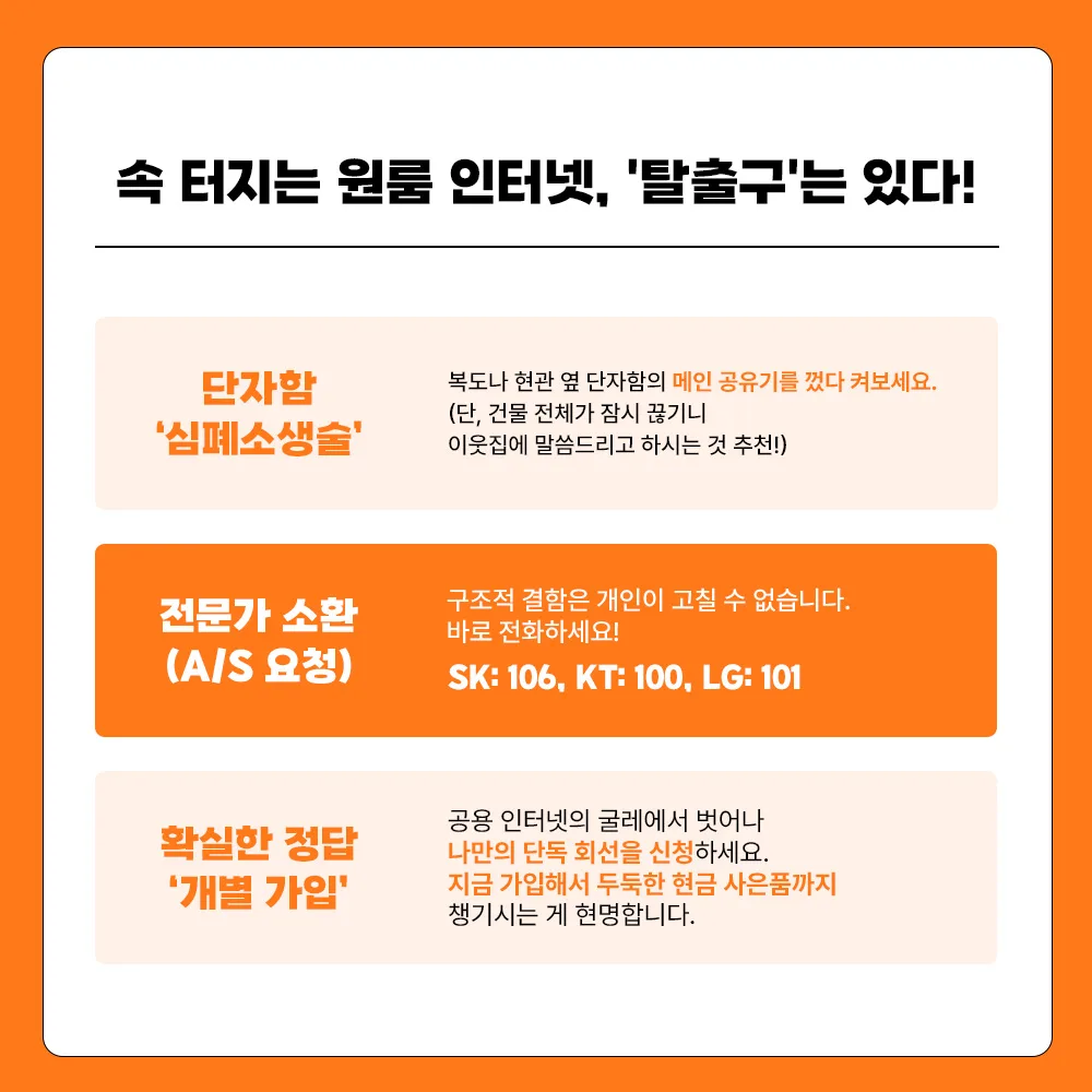 원룸 인터넷 끊기고 속도가 저하되는 이유 글 속 참고 이미지 3/3