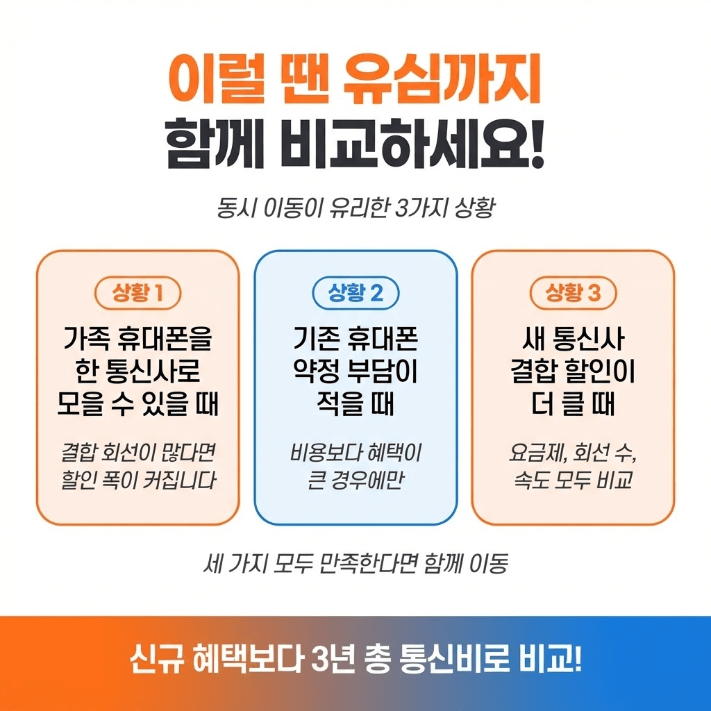 인터넷 통신사 변경할 때 유심도 같이 이동해야 할까? 결합 할인·위약금 체크 총정리 관련 이미지