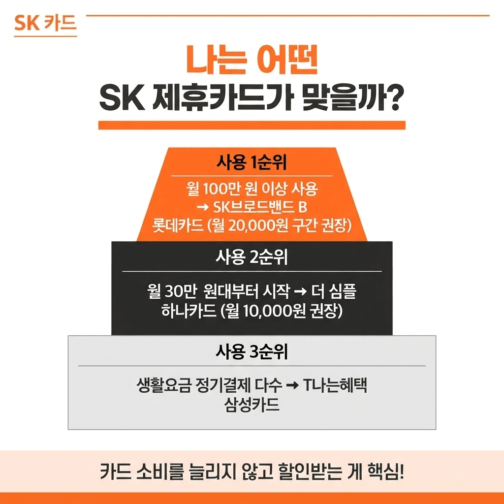 SK 인터넷 제휴카드 비교 – 전월실적별 할인액과 3년 절약금액 총정리 관련 이미지