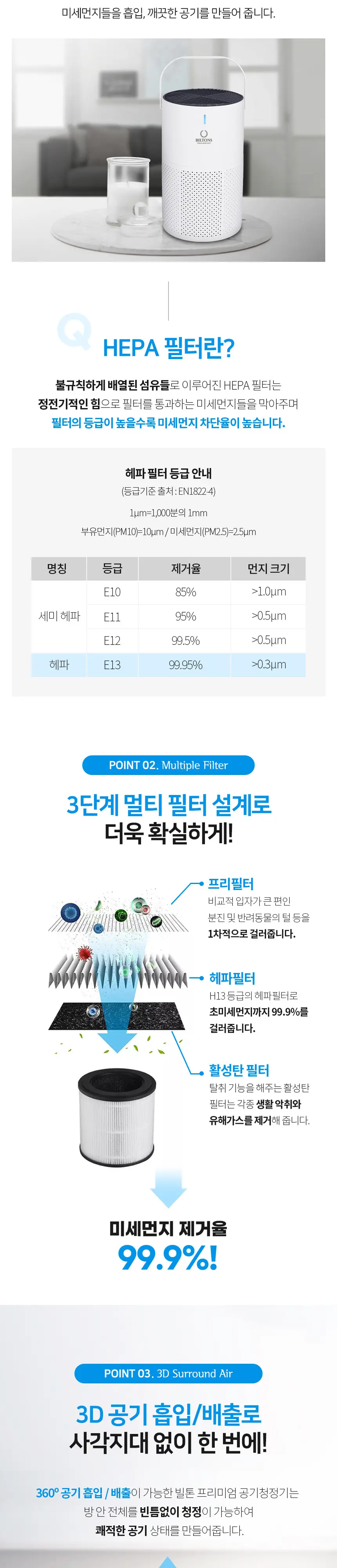 빌톤 프리미엄 공기청정기 상세 2