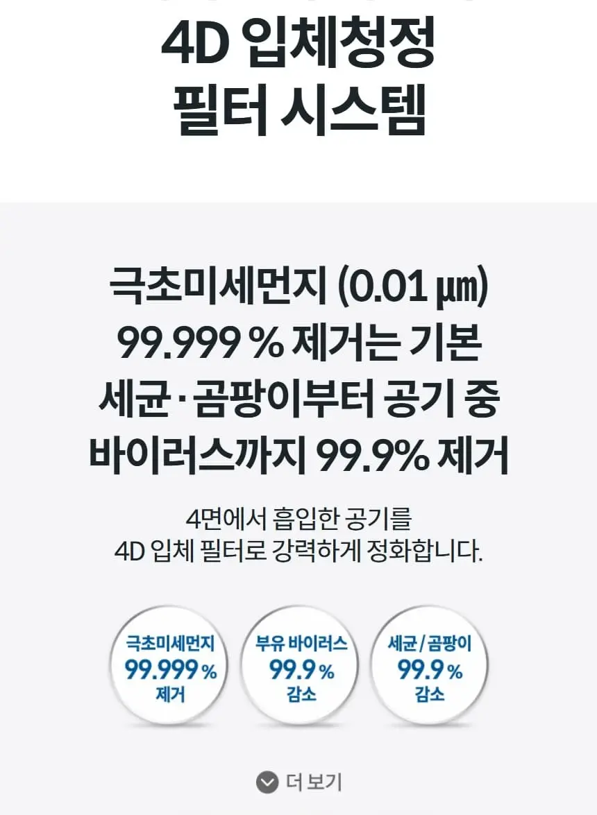 코웨이 노블 공기청정기 플러스 21평 상세 3