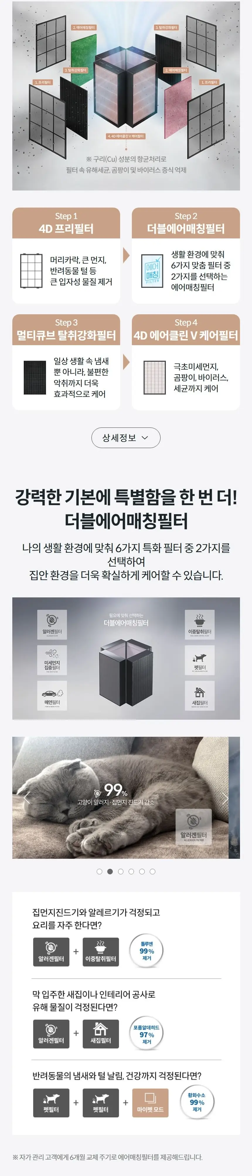 코웨이 노블 공기청정기 플러스 21평 상세 4