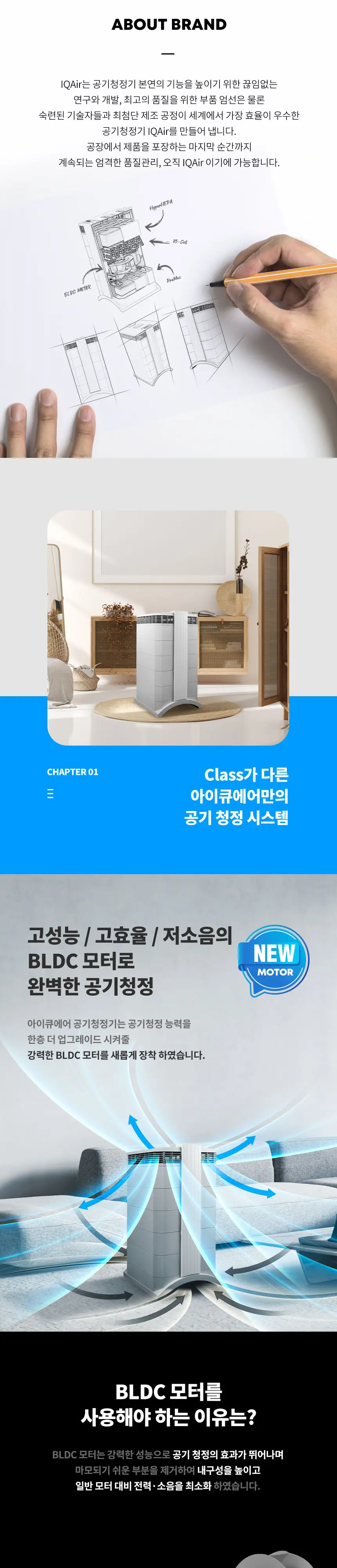아이큐에어 BLDC 헬스프로 공기청정기렌탈 25평 상세 2