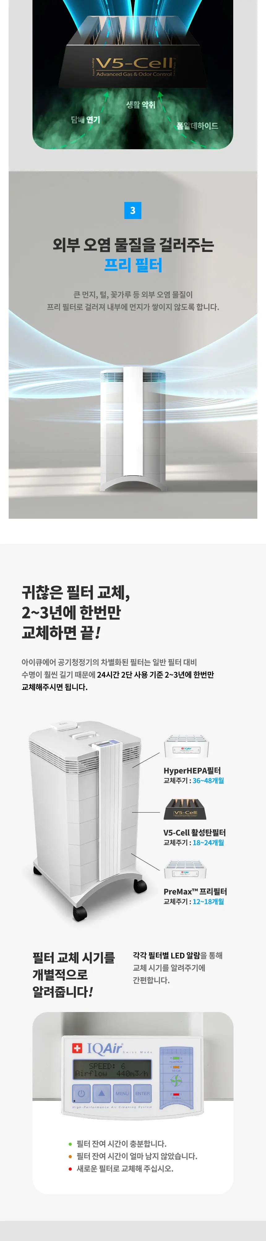 아이큐에어 BLDC 헬스프로 공기청정기렌탈 25평 상세 7