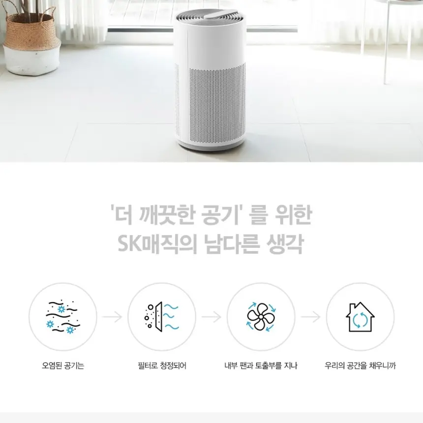 SK매직 20평 올클린 공기청정기 ACL20C1ASK 상세 2