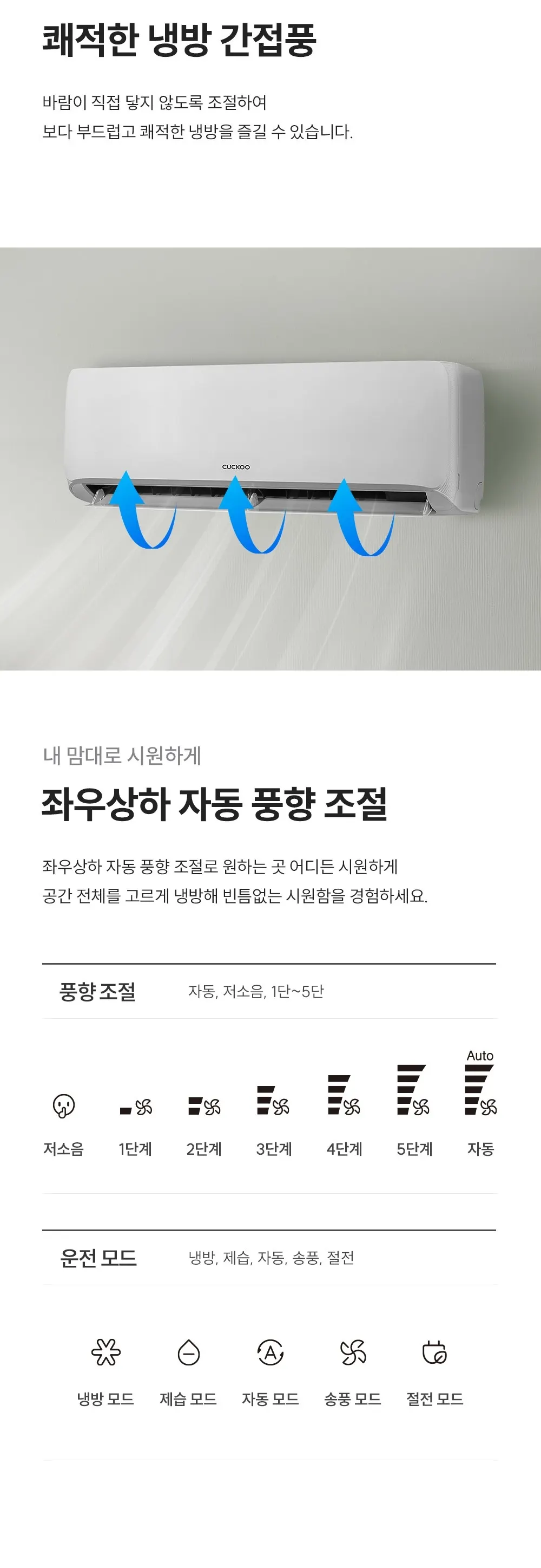 쿠쿠 인스퓨어 벽걸이 에어컨 6평형 상세 3