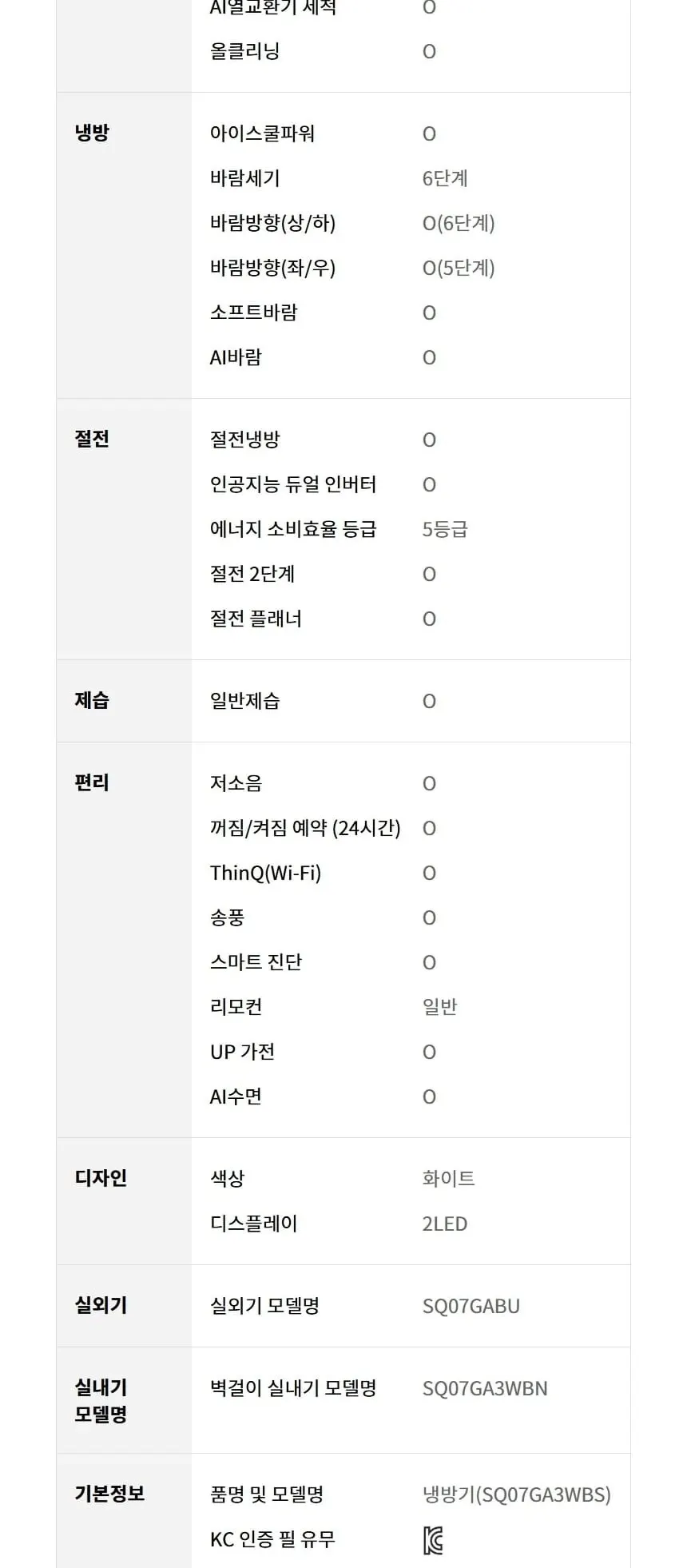 LG 휘센 벽걸이에어컨 7평형 5등급 상세 9