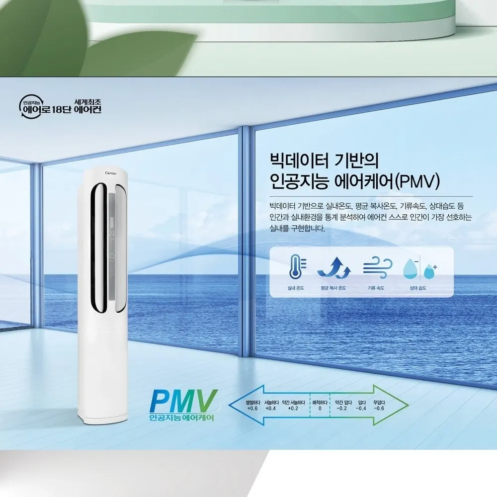 오텍캐리어 캐리어 에어로 18단 스탠드 에어컨 16평 단상 상세 2