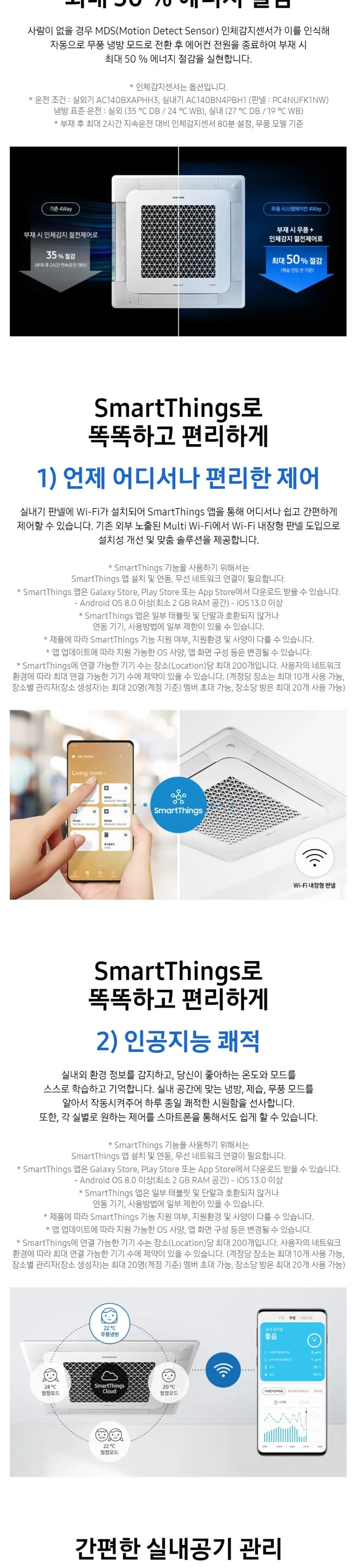 삼성 에어컨 천장형 4WAY 18평 상세 3
