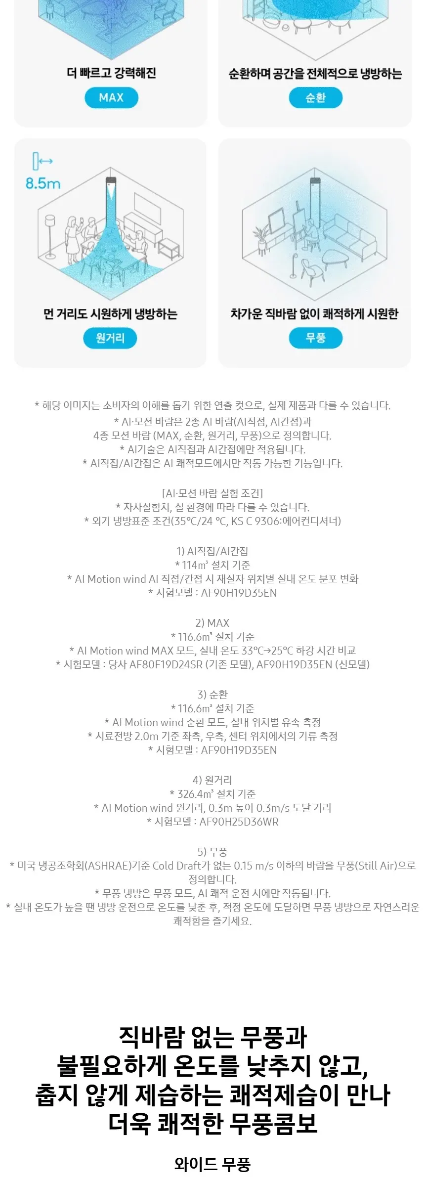 삼성 비스포크 AI 무풍콤보 갤러리 프로 2in1 에어컨 상세 3