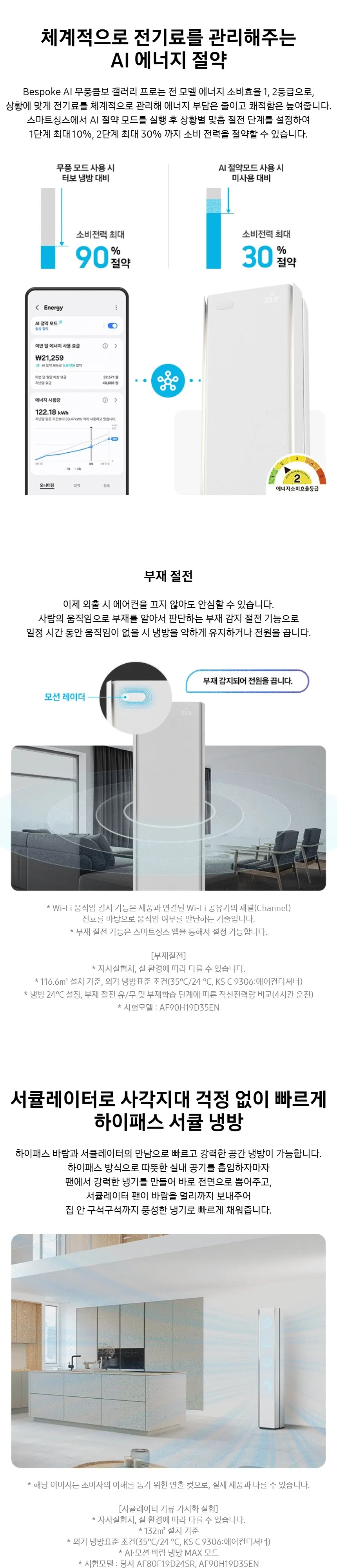 삼성 비스포크 AI 무풍콤보 갤러리 프로 2in1 에어컨 상세 5