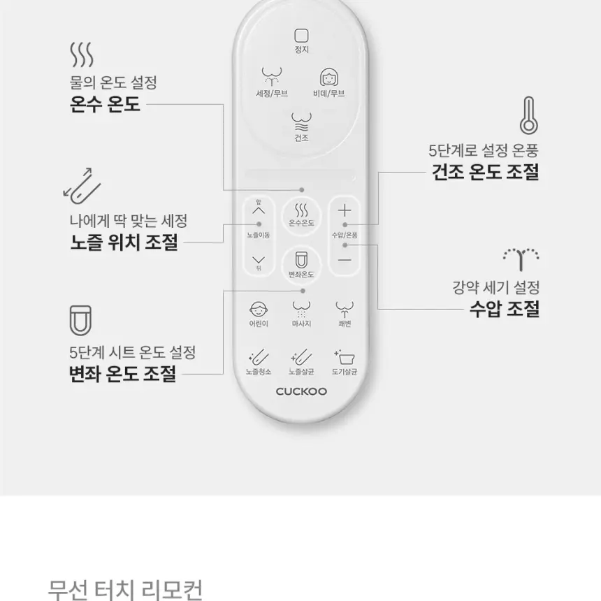 쿠쿠 도기&노즐 자동살균 방수비데 상세 14