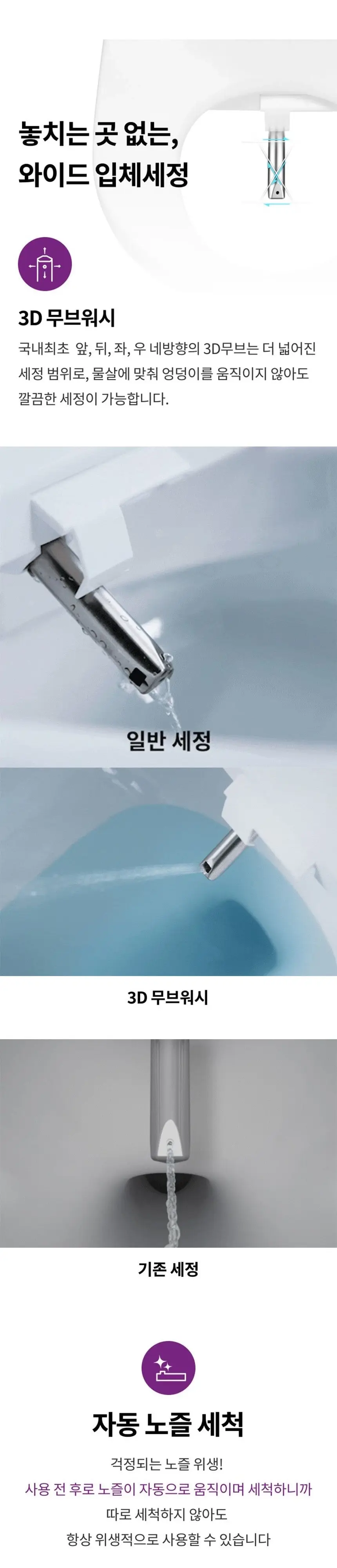노비타 프리미엄 살균비데 BD-H820FS 화이트 상세 8