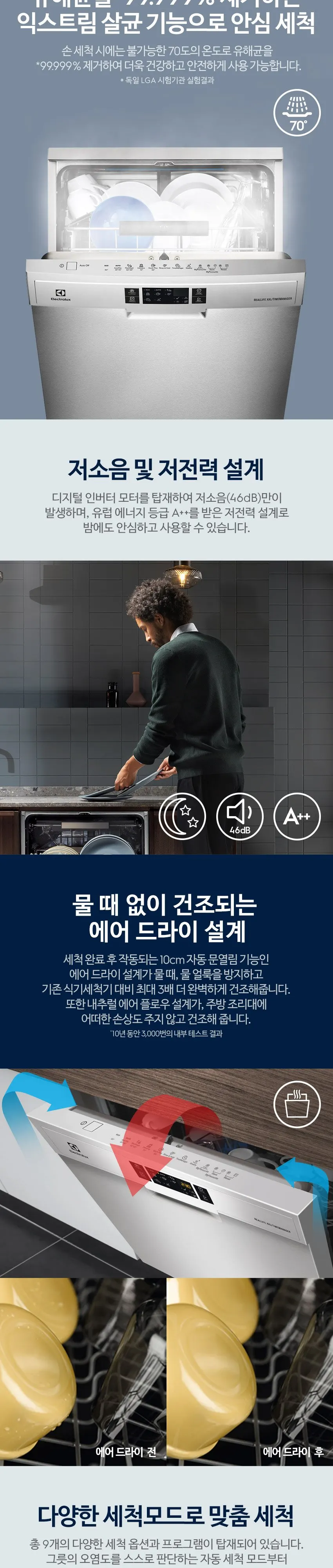일렉트로룩스 700 식기세척기 13인용 상세 2