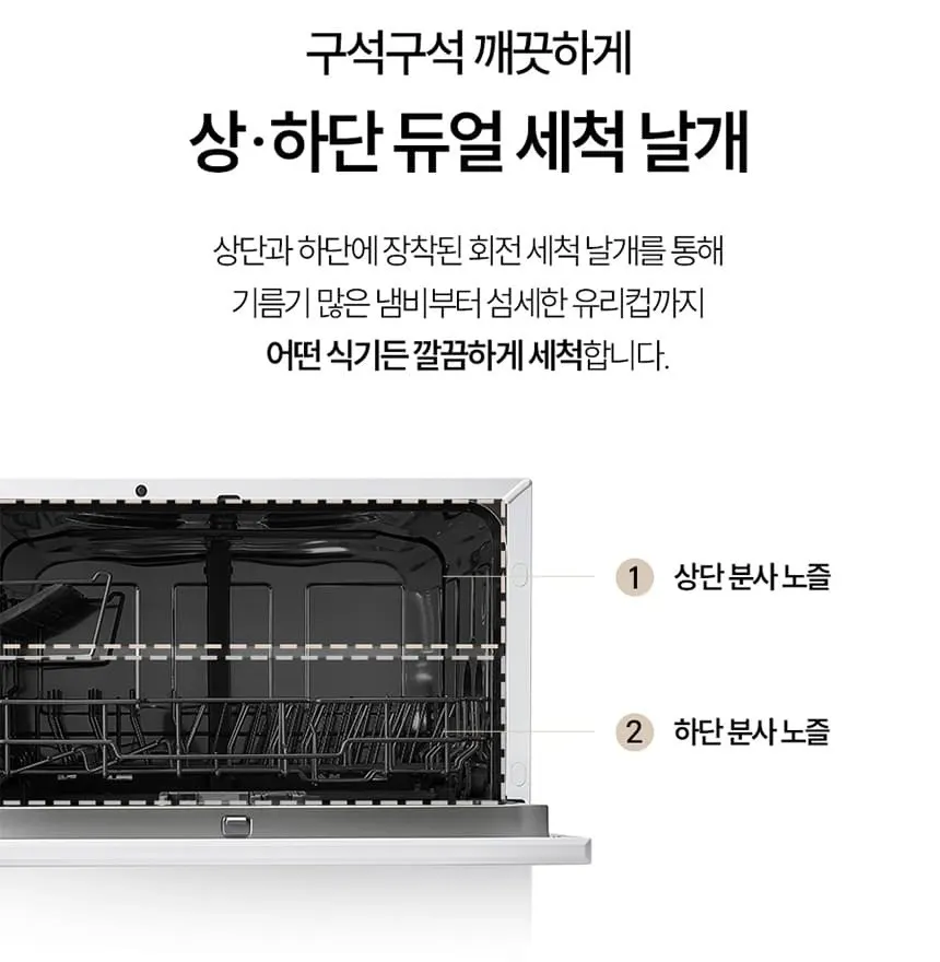 하이얼 자동문열림 식기세척기 6인용 화이트 상세 9