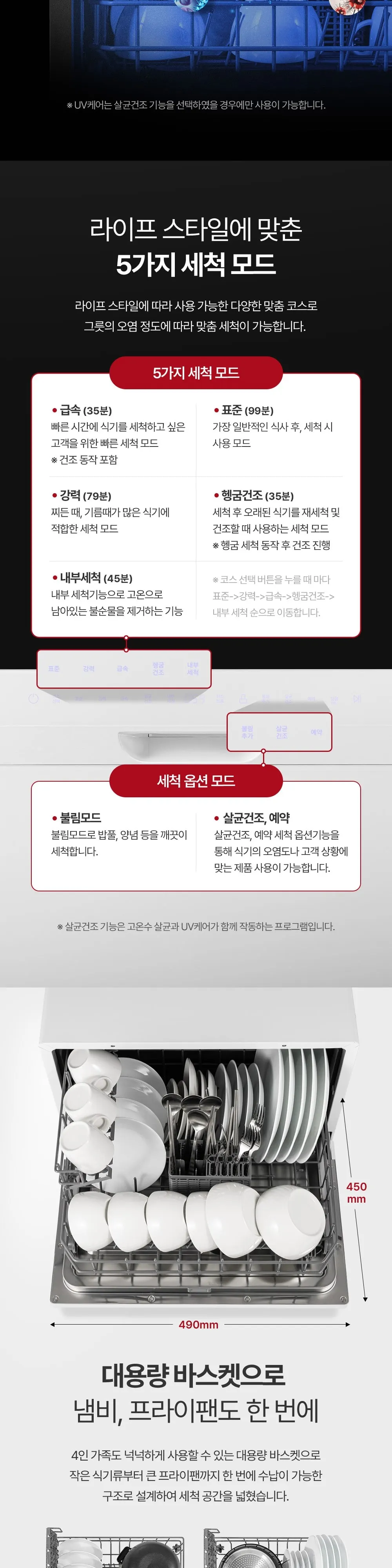 쿠쿠 식기세척기 6인용 CDW-BD0620TWE 상세 5