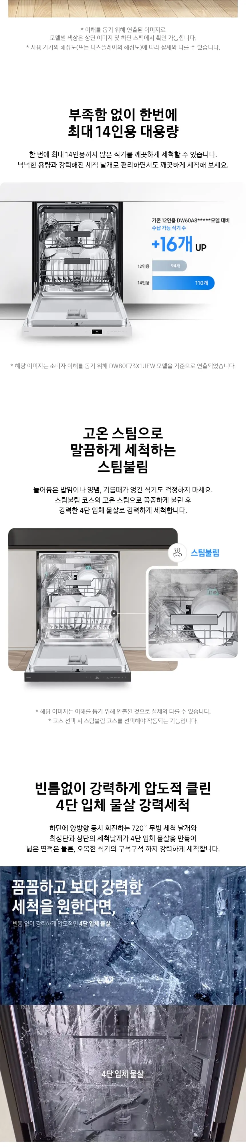 삼성전자 비스포크 DW80F73Y1FEWT 14인용 프리스탠딩 상세 3