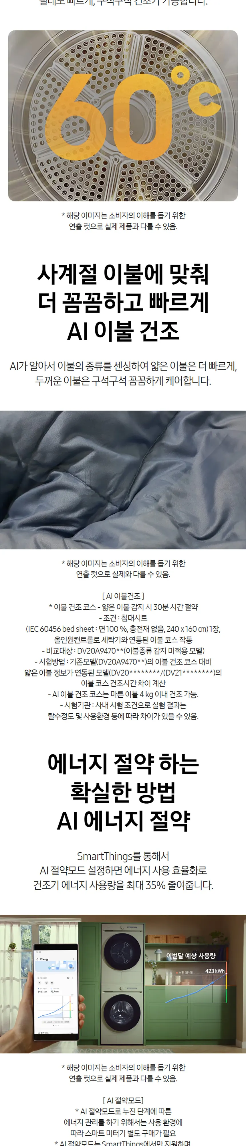삼성 BESPOKE 그랑데 건조기 AI 20kg 화이트 상세 2
