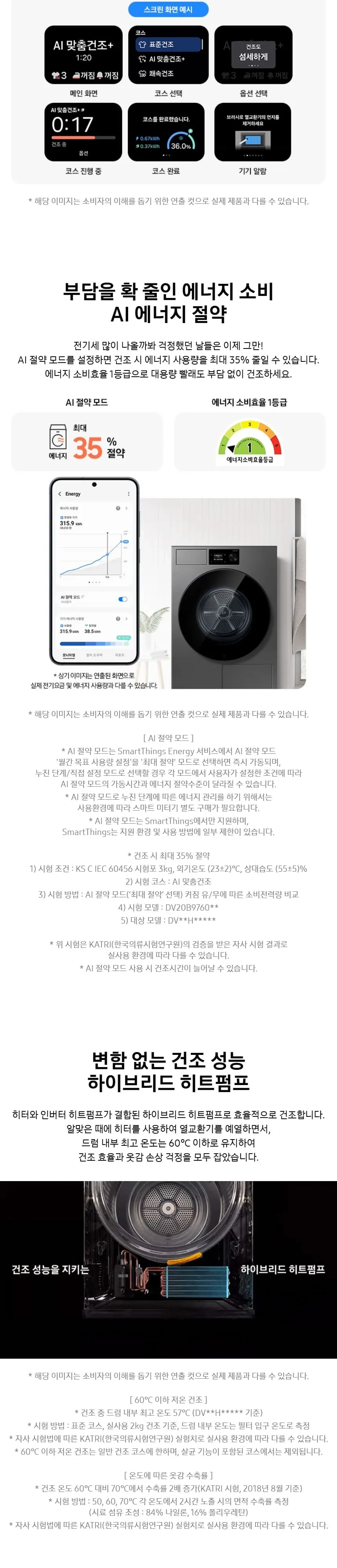 삼성 비스포크 AI 건조기 20kg 다크 스틸 상세 2