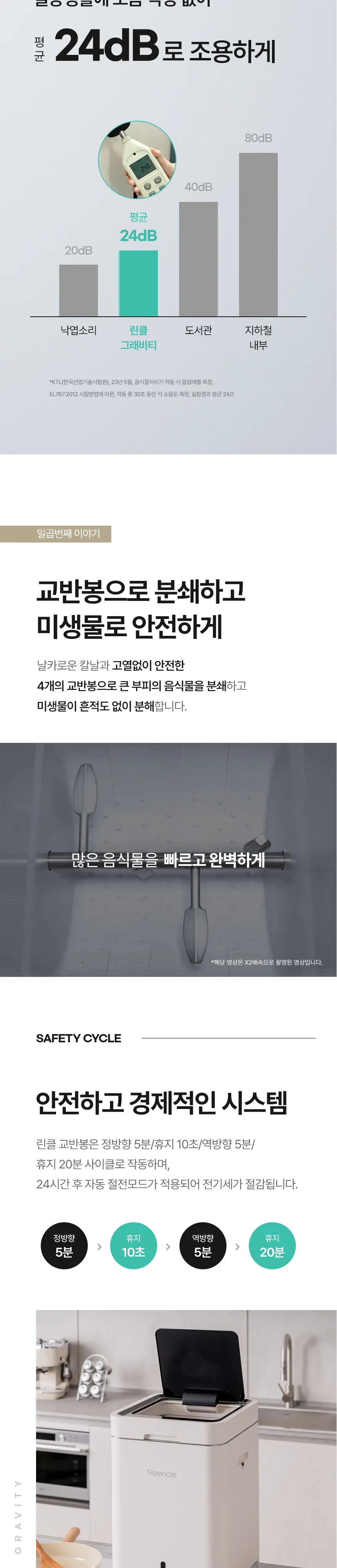 린클 음식물처리기 RC-GT500(S) 실버 상세 27