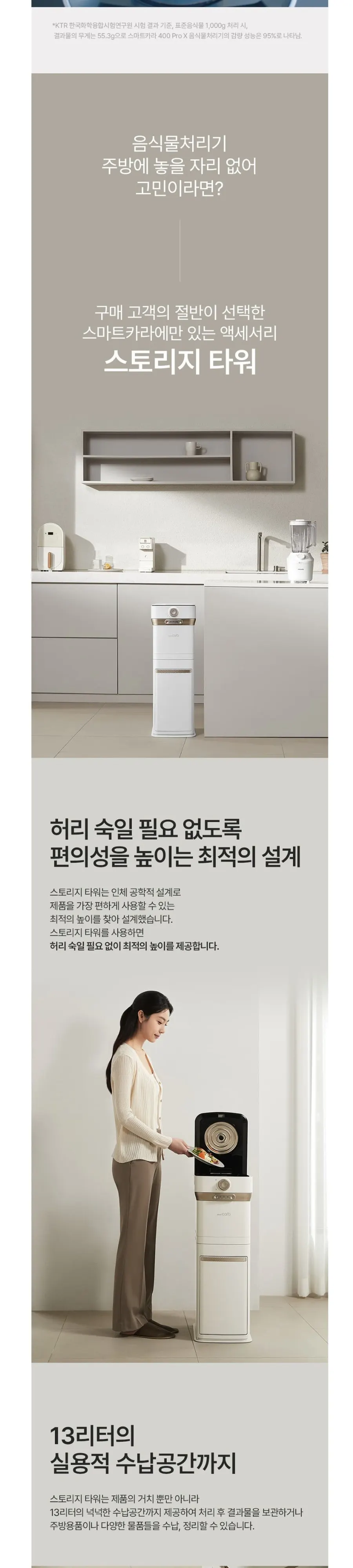 스마트카라 400Pro2 음식물처리기 2L 상세 3