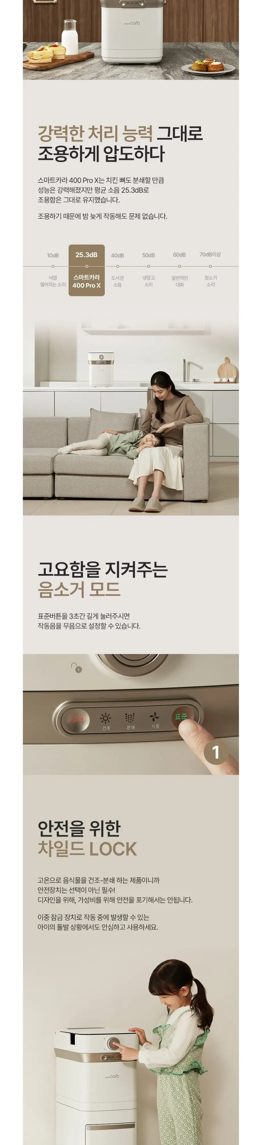 스마트카라 400Pro2 음식물처리기 2L 상세 8