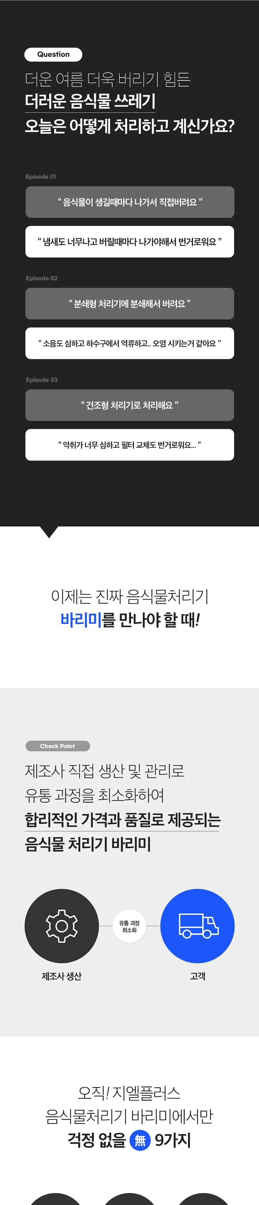 지엘플러스 음식물처리기 GL-005LW 화이트 상세 1