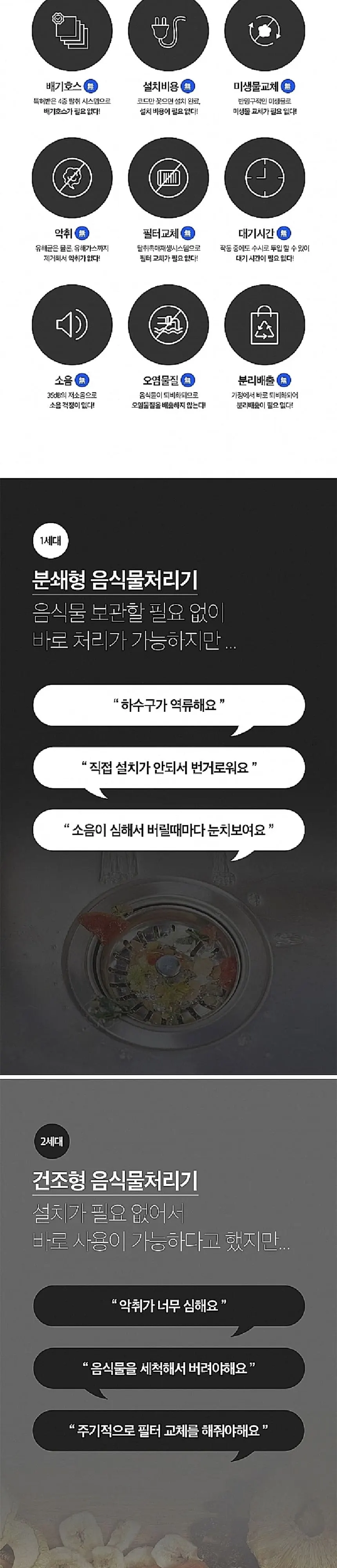 지엘플러스 음식물처리기 GL-010LB 블랙 상세 2