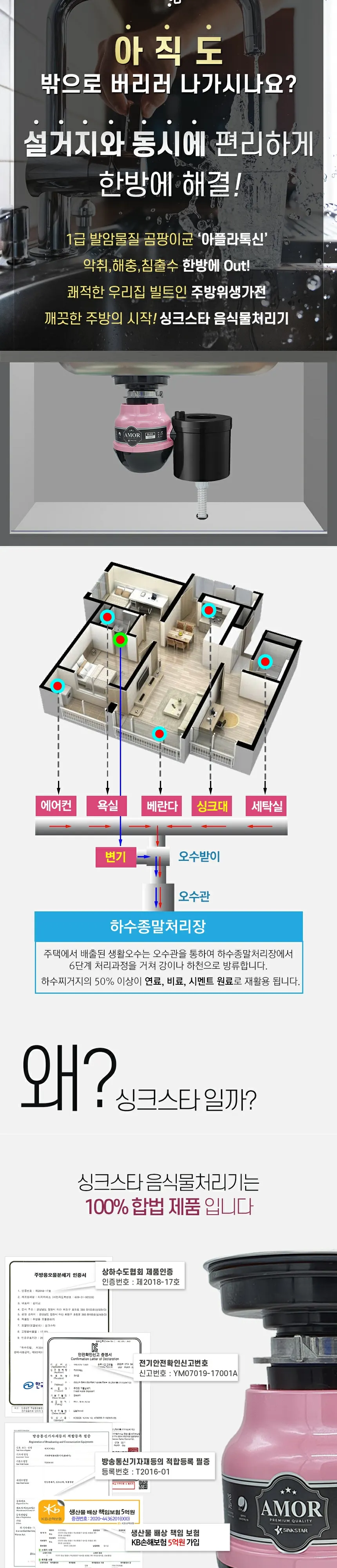 싱크스타 아모르 음식물 처리기 상세 2