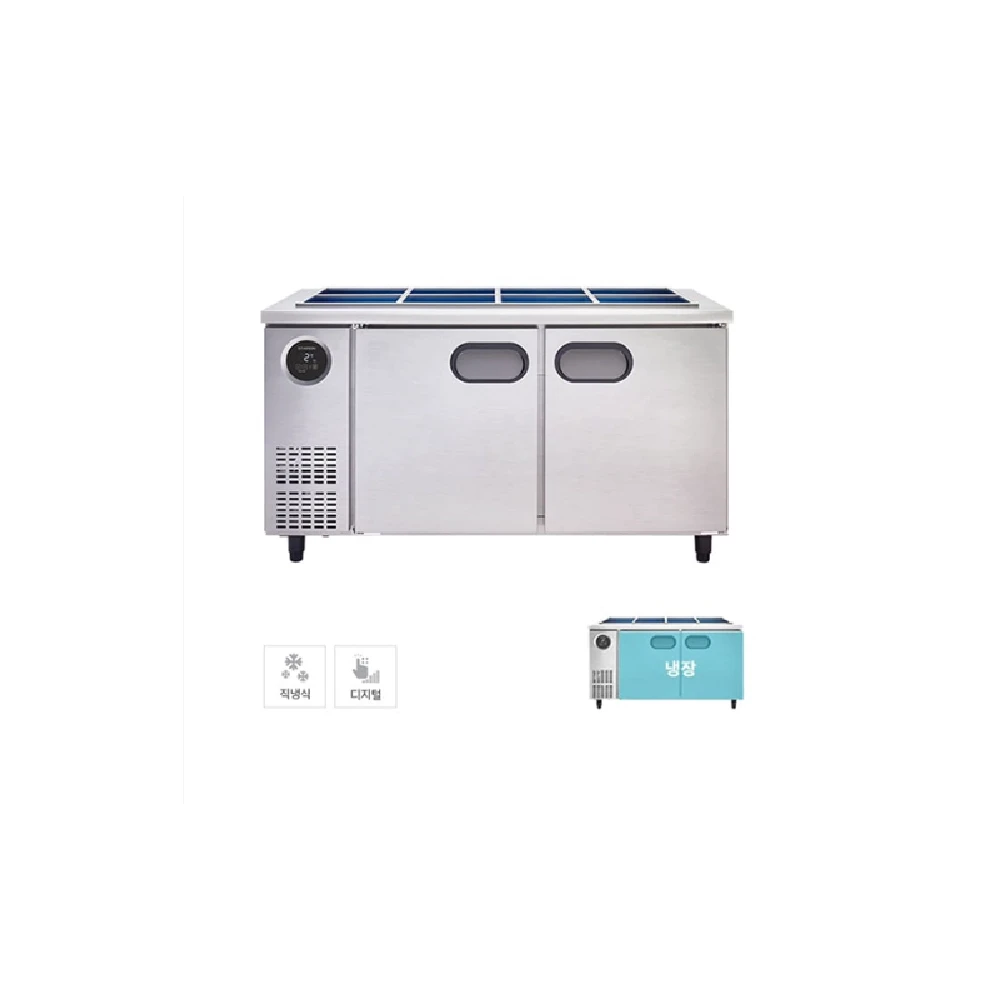 스타리온 직냉식 1500 반찬 냉장고 396L (내부스텐) SR-V15EIEMC