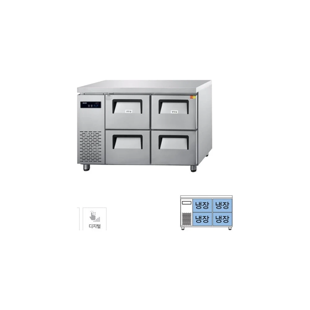 그랜드우성 간냉식 카페형 서랍 냉장고 250L GWFM-120DT-4