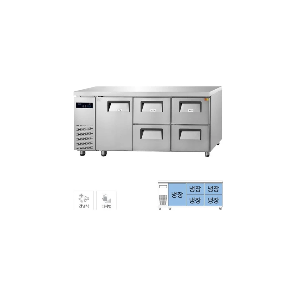 그랜드우성 간냉식 카페형 서랍 냉장고 433L GWFM-180DT-4R
