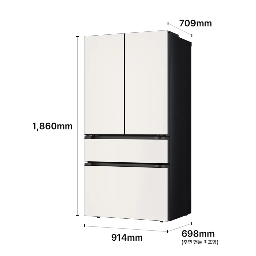 LG 디오스 AI 오브제컬렉션 냉장고 Fit & Max (컨버터블 드로어) D646GBB021 상세 1