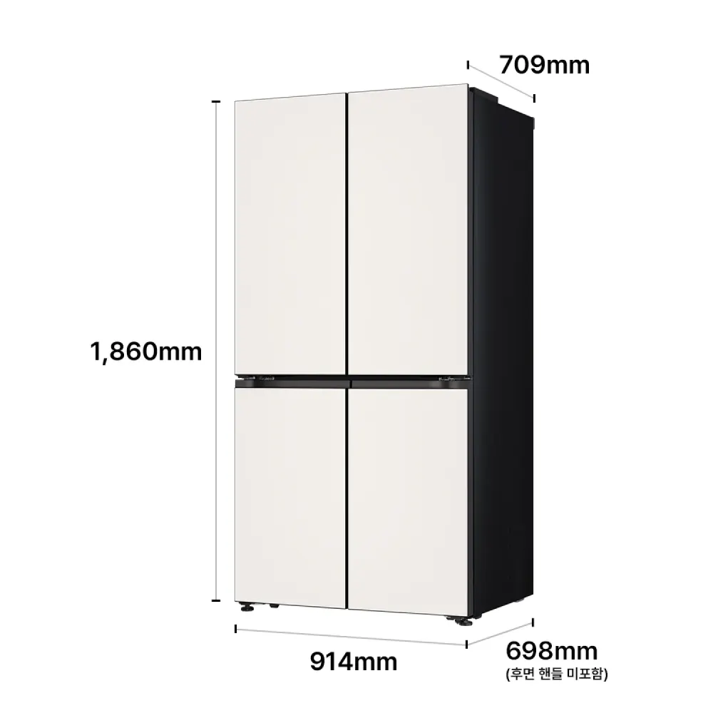 LG 디오스 AI 오브제컬렉션 STEM 베이직 냉장고 Fit & Max G646GBB091 상세 1