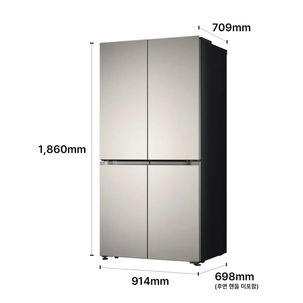 LG 디오스 AI 오브제컬렉션 냉장고 Fit & Max G646SLL031 상세 1