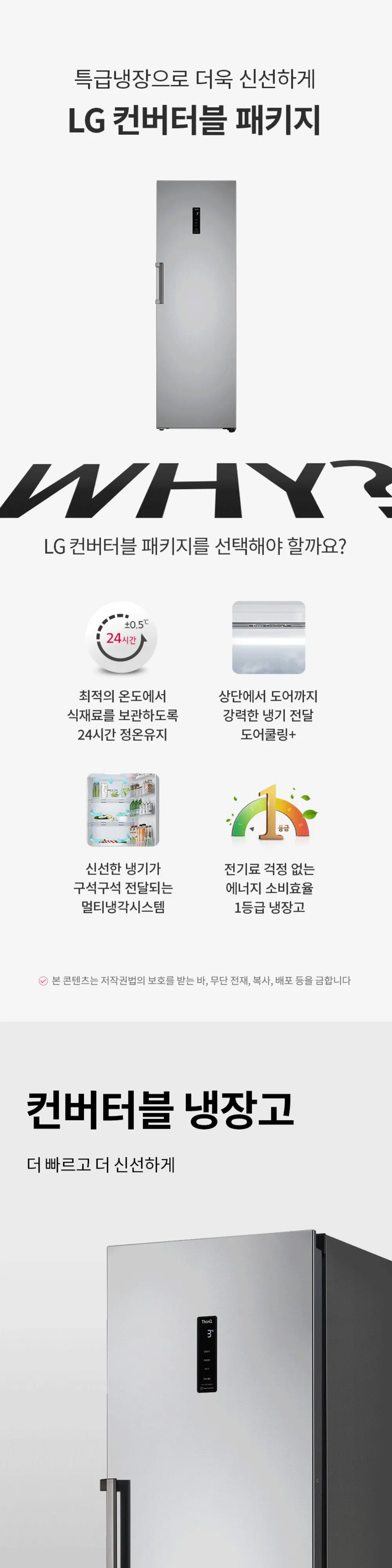 LG 컨버터블패키지(냉장전용고) 384L 샤인 상세 1