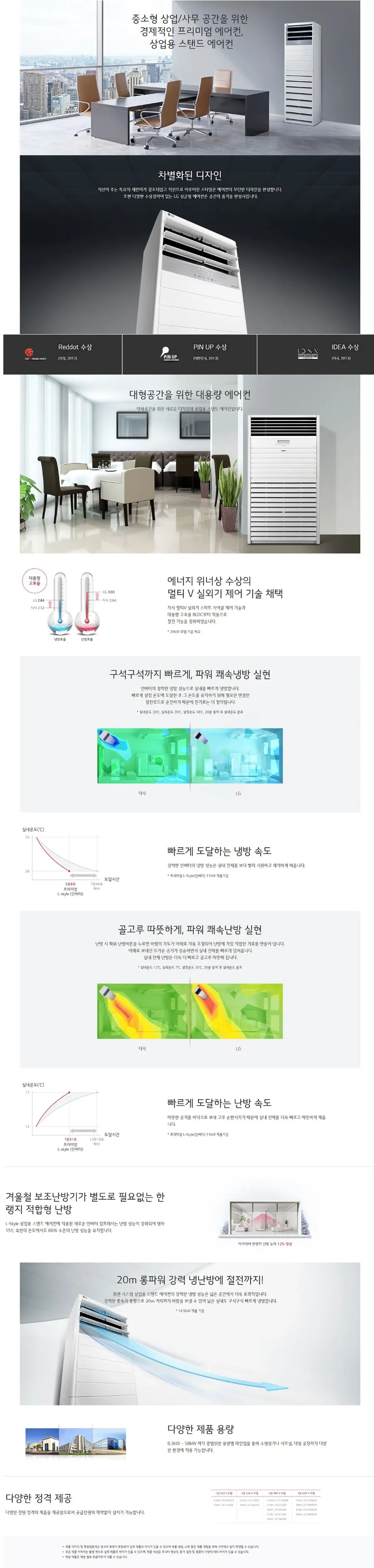 LG 냉난방기 스탠드 15평 상세 1