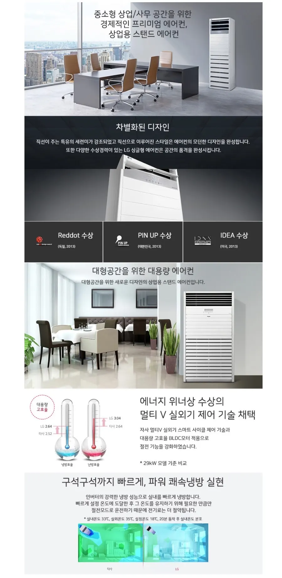 LG 냉난방기 스탠드 36평 상세 1