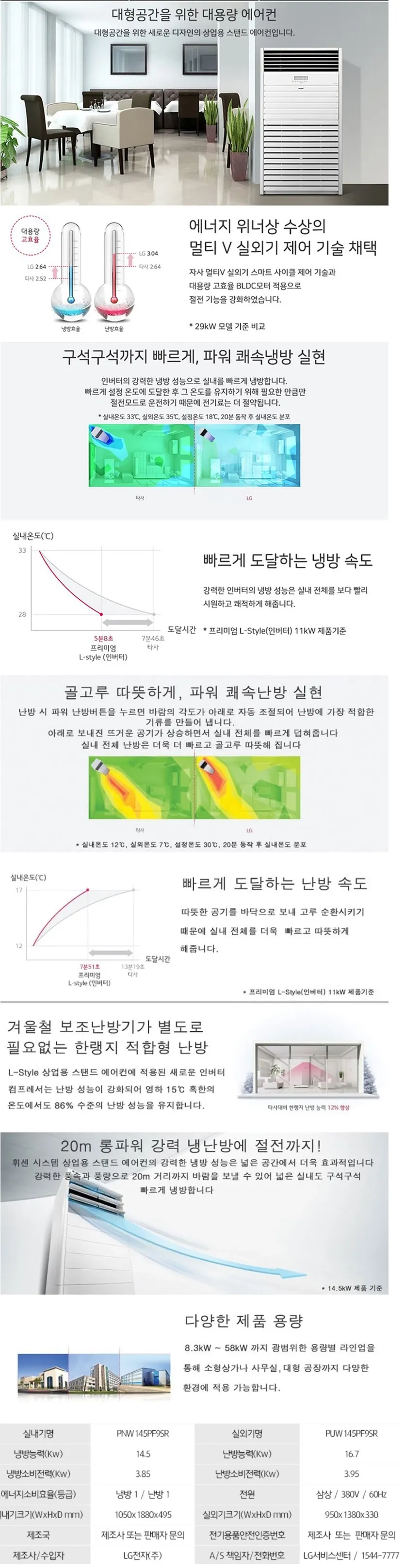 LG (1등급) 냉난방기 스탠드 40평 상세 1