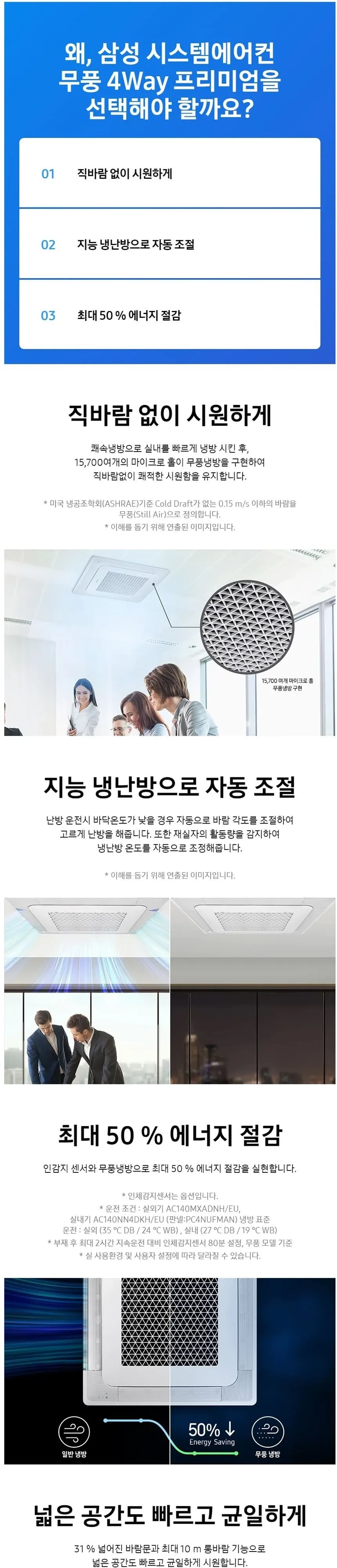 삼성 냉난방기 무풍4way 28평 AC100BS4PHH7SY 상세 1