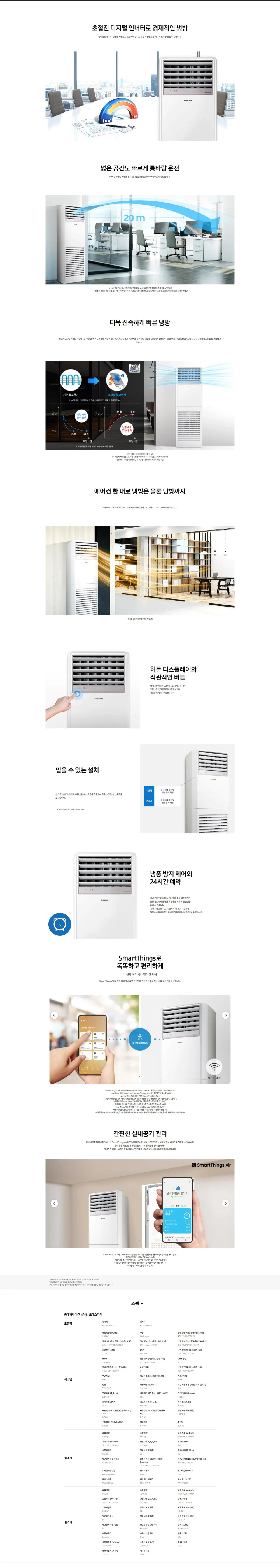 삼성 인버터 냉난방기 36평형 200V 화이트 상세 1