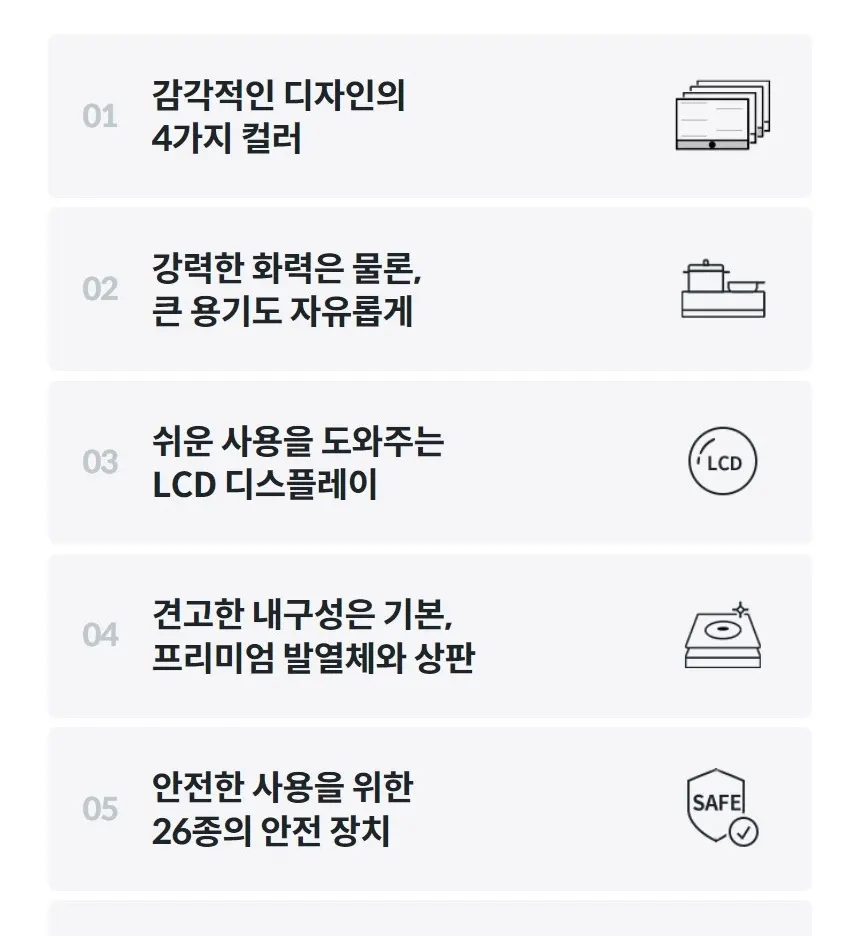 코웨이 W 인덕션 3구 (서비스프리) 상세 2