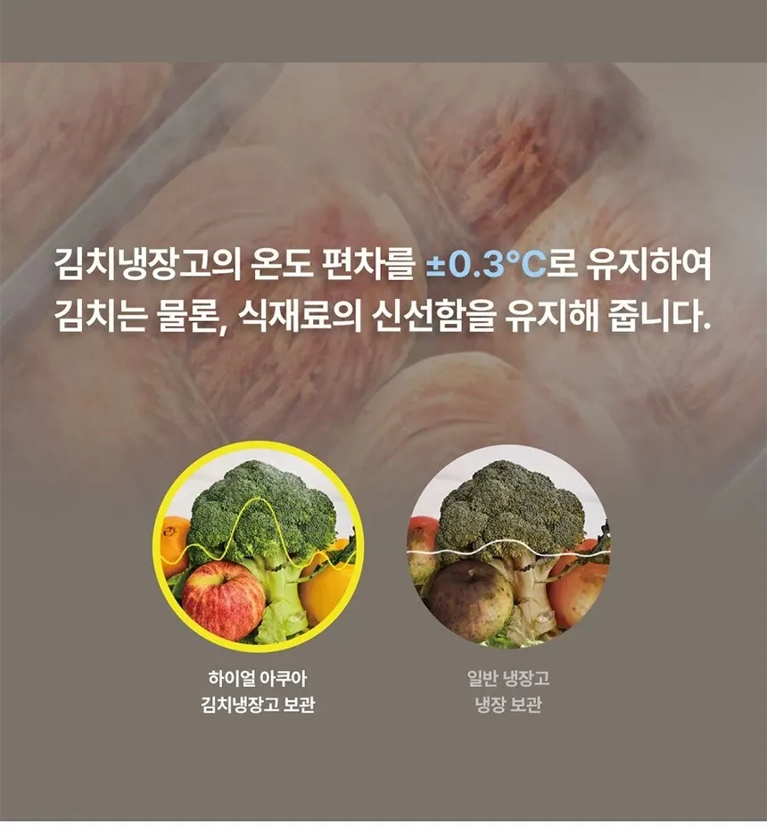 하이얼 아쿠아 스탠드형 1도어 김치냉장고 310L 메탈 상세 15