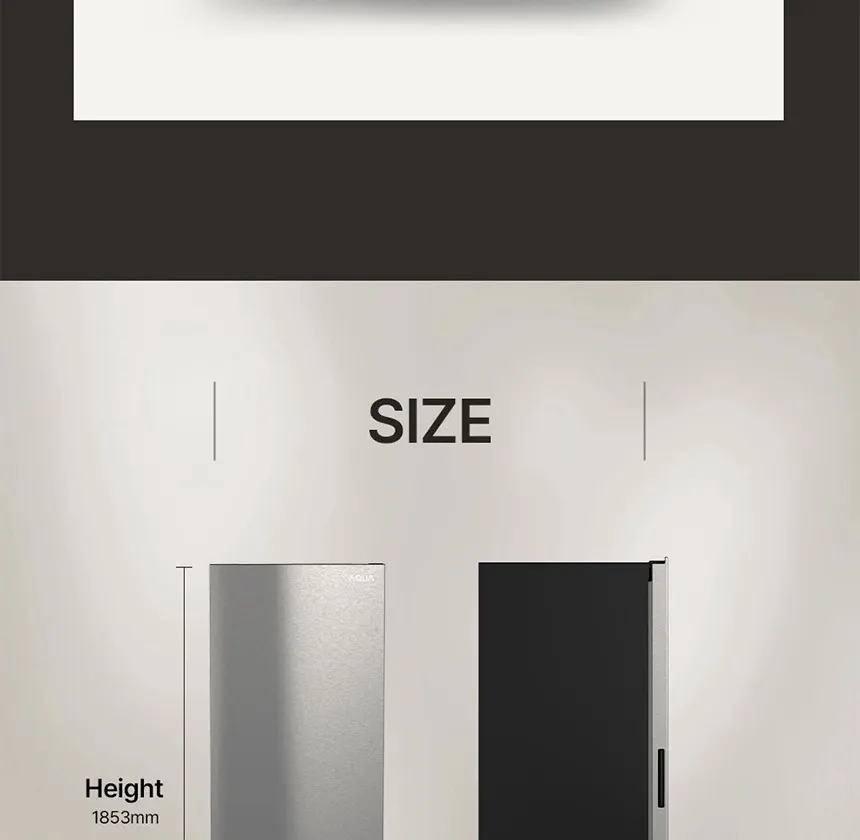 하이얼 아쿠아 스탠드형 1도어 김치냉장고 310L 메탈 상세 22