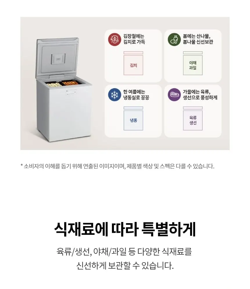 LG 디오스 김치냉장고 뚜껑형 128L 상세 7